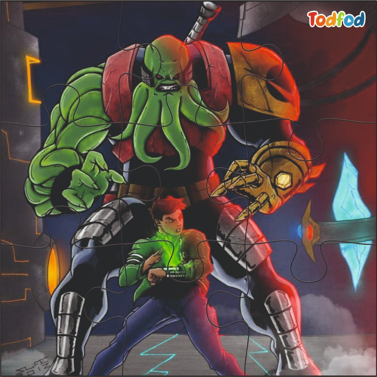 Wooden Jigsaw Puzzles Ben 10 Anime Cartoon Characters For Kids 54 Pieces