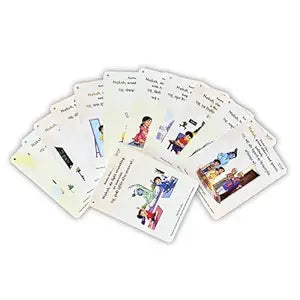 Todfod Personalized Good Habit Flashcards | Bilingual English-Hindi Learning Cards | Custom with Child's Photo & Name | 32 Educational Cards for Toddlers Ages 2-6 Years