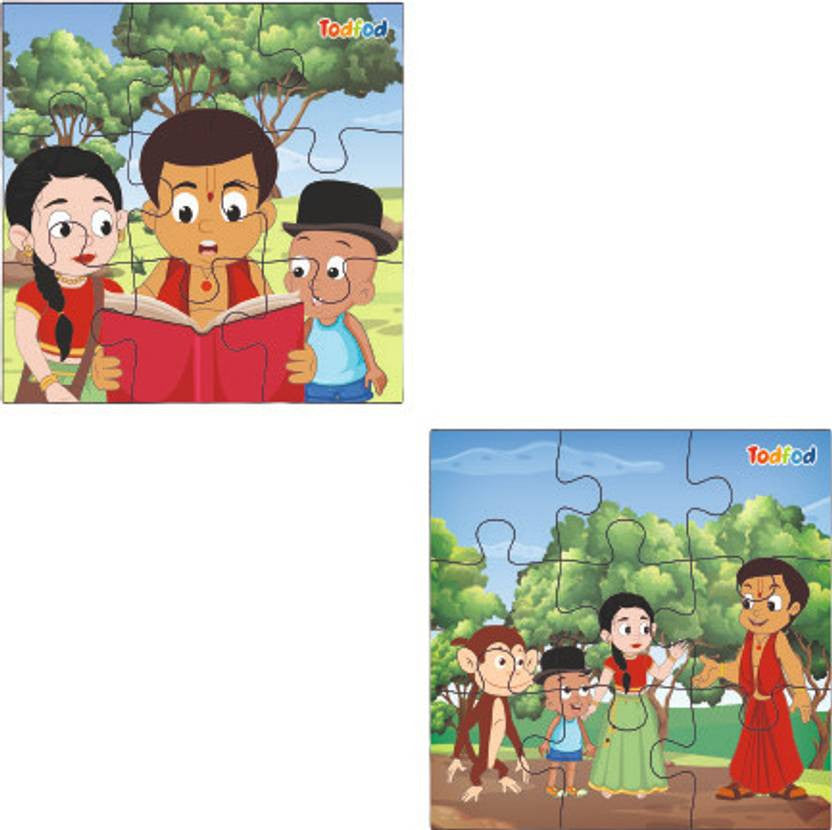 TodFod Wooden Jigsaw Puzzles - Chhota Bheem Cartoon Characters