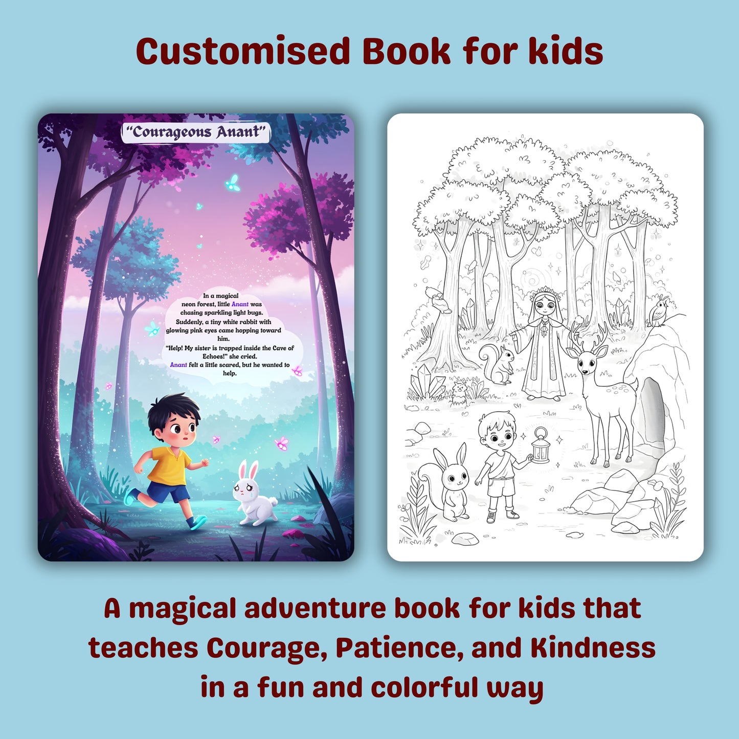 TodFod Personalized Magical Story Book for Kids Age 3-8, Custom Name Time Travel Adventure with Moral Lessons, Interactive Learning Keepsake Gift for Boys Girls