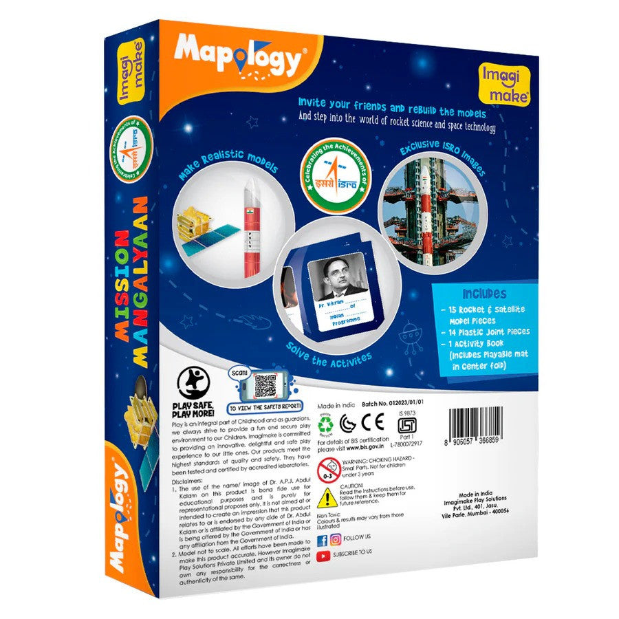 Mapalogy toy packaging with various graphics and text on a white background