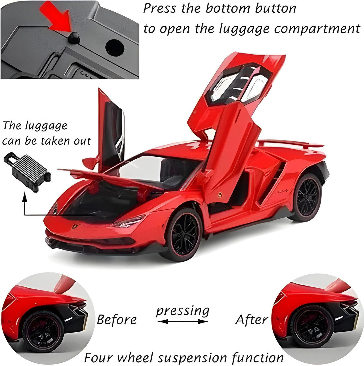 Todfod 1:24 Lamborghini Revuelto Diecast Model Car