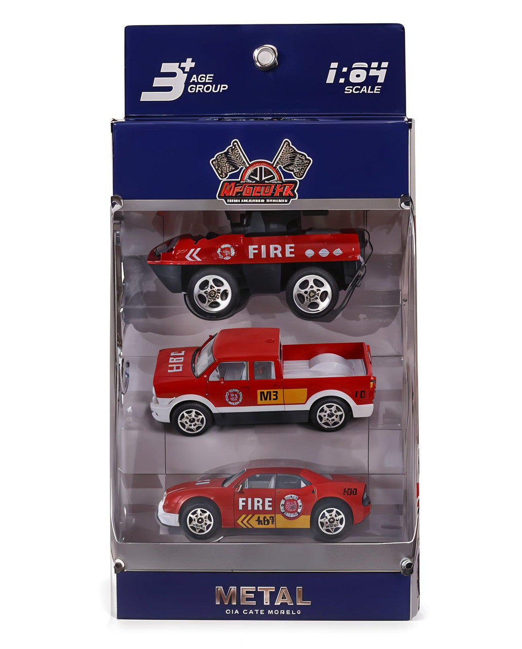 Todfod Die-cast Metal Racing Car Toy Set For Kids 3-in-1 Multicolor Sports Car