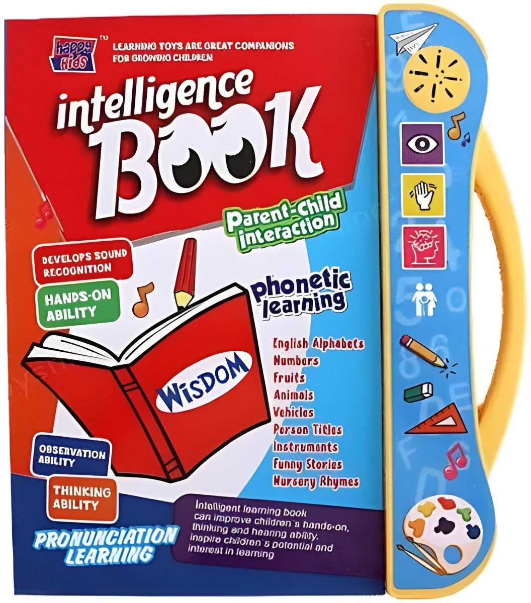 Educational book with colorful cover and handle, designed for parent-child interaction.