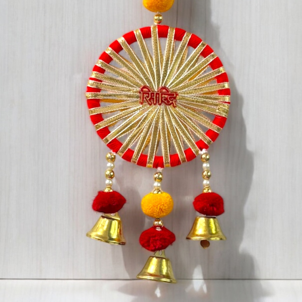 Smaran Ridhi Sidhi Door Hangings Handmade Wall Door Side Torans | Latkan Jhumar Bandhwar for Home Entrance | Traditional Festival, Diwali, Navratri, Wedding Decoration (Set of 2) (Ridhi-Sidhi)