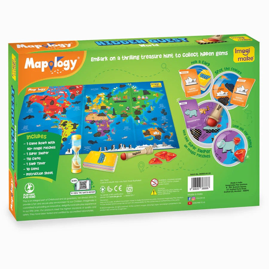 Mapology educational game packaging on a white background