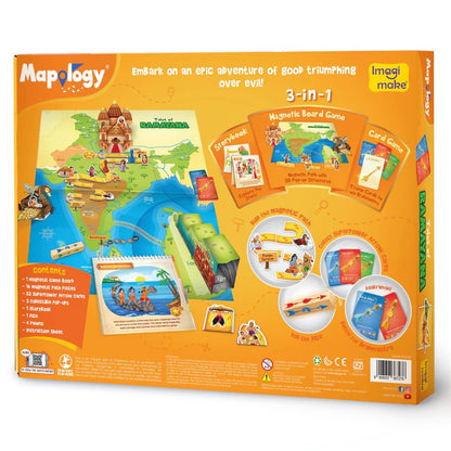 Mapology 3-in-1 educational game set packaging on a white background