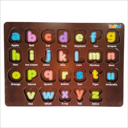 Chocolate mold with colorful letters and words on a white background