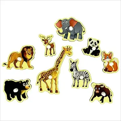 Set of colorful animal stickers on a white background