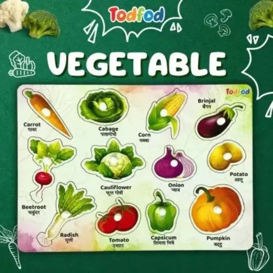 TodFod Wooden Jigsaw Puzzles Vegetable Characters for Kids