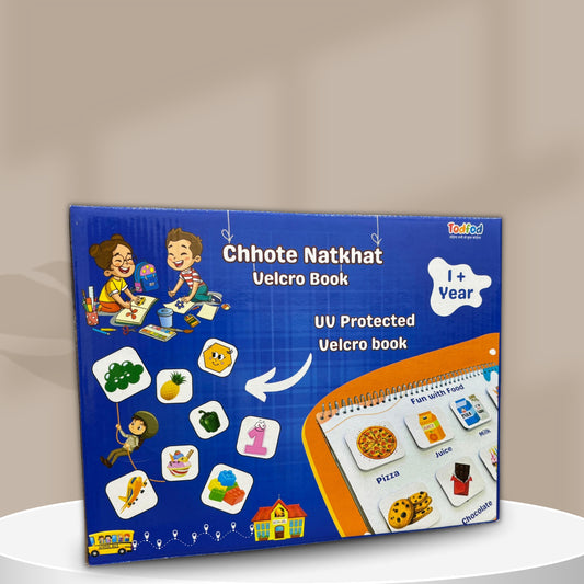 Todfod Chhote Natkhat All in One Early Learning Board Book with antibacterial coating For Kids to Learn Shapes, Colors, Fruits, Numbers, Body Parts Fruits, Vegetable, Animal And Buy & Get  ABC Magic Tracing Book Free