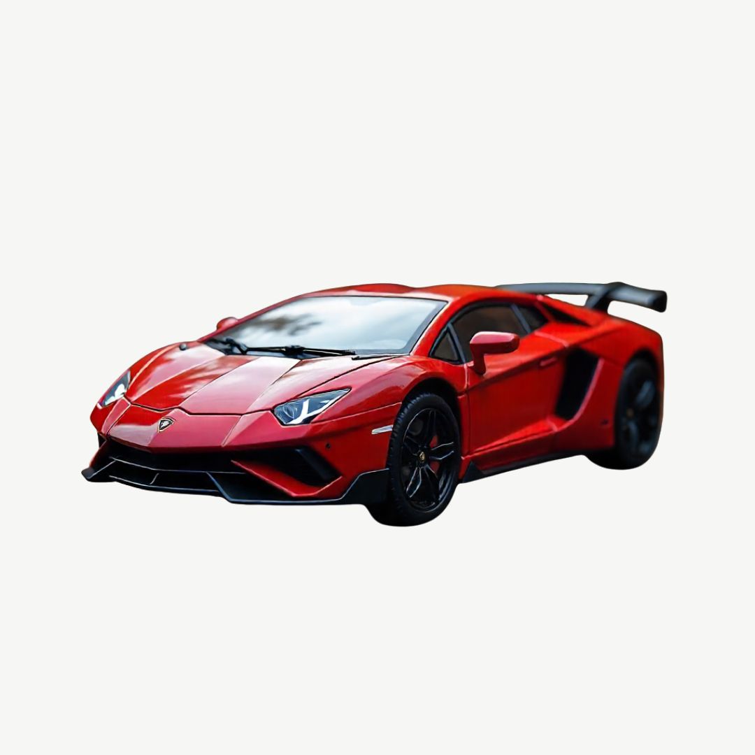Todfod Lamborghini Die-Cast Model Car, 1:32 Scale, Black with Gold Accentsband Hood Pull Back Super Car with Openable Doors Sound and Light for Birthdays Gift Party Decorations (Lamborghini Black)