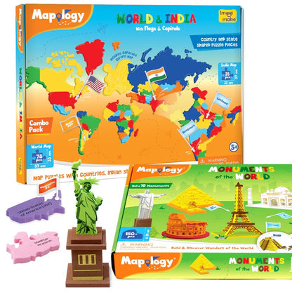 Imagimake Mapology | Monuments of The World Educational Toy and Learning Aid | Puzzles for Kids for Age 5 Years+