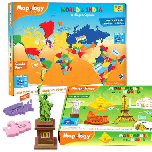 Imagimake Mapology | Monuments of The World Educational Toy and Learning Aid | Puzzles for Kids for Age 5 Years+