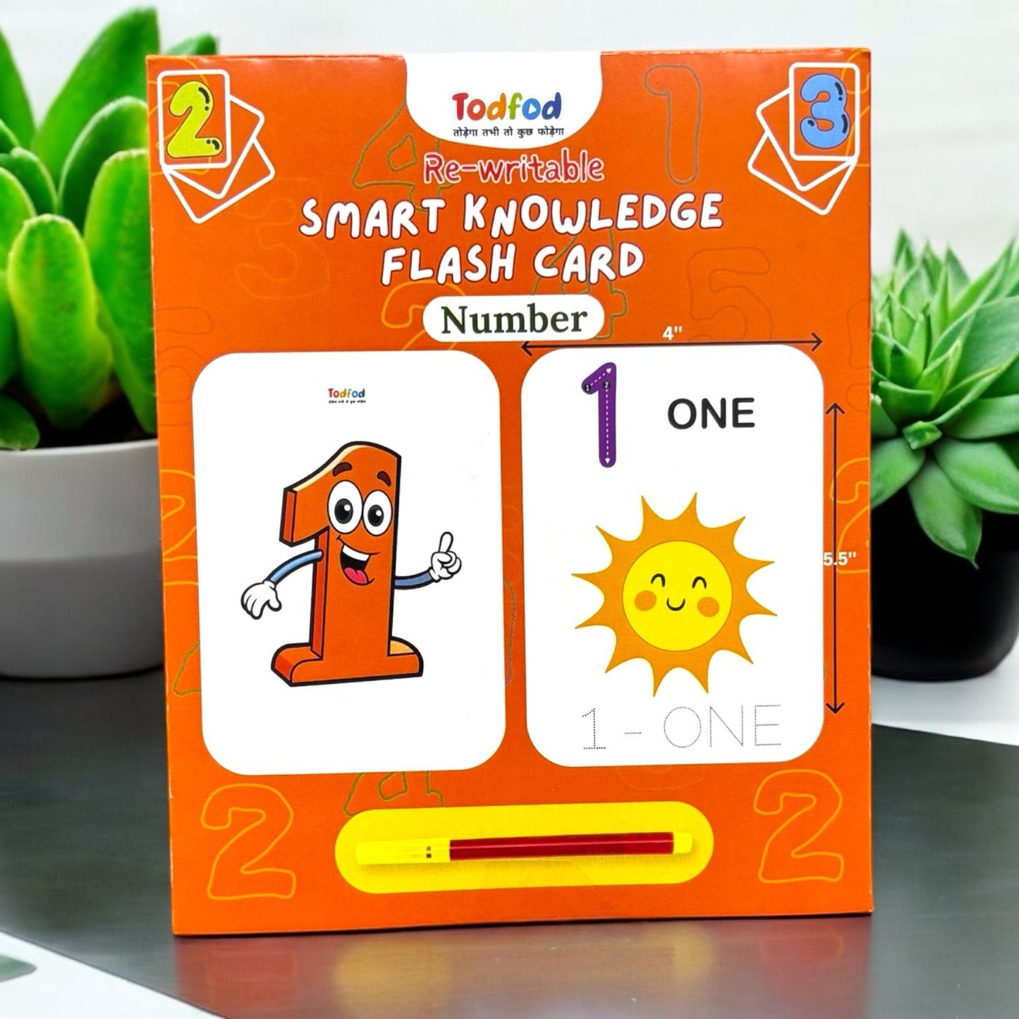 Todfod Educational Number Flash Cards Set for Kids