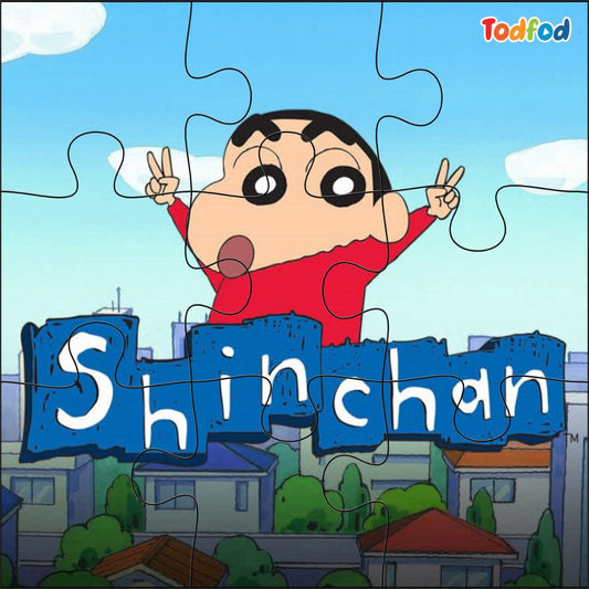 Todfod Wooden Jigsaw Puzzles Toy for Kids & Children, Shinchan 54 Pieces 6 in 1 Jigsaw Puzzles, Anime Cartoon Character (Shinchan)
