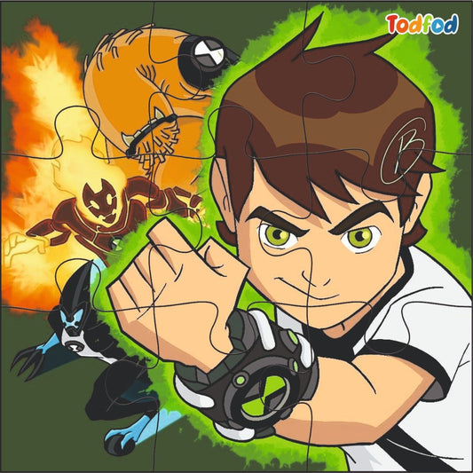 Wooden Jigsaw Puzzles Ben 10 Anime Cartoon Characters For Kids 54 Pieces
