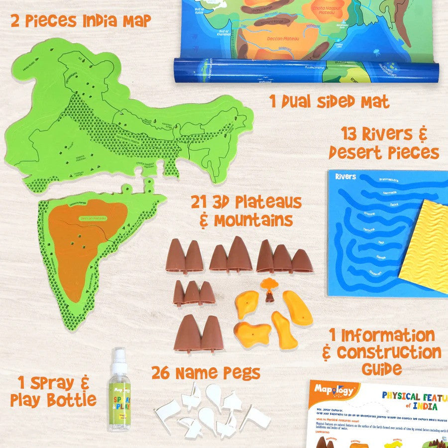 Imagimake Foam Mapology National Symbols Of India - Construction Set - Make 7 Models - Educational Toys For 5 Years+, 70 Pieces,Multicolor