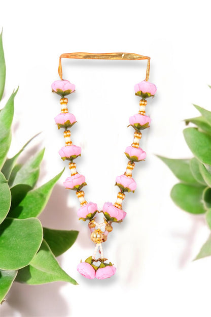 Smaran Pink Peony & Rose Artificial Floral Garland plastic Garland