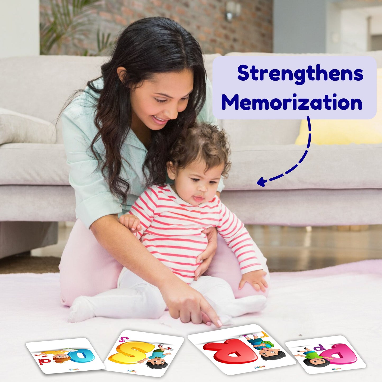 Todfod Re-writable Smart Knowledge Flash Cards for Kids, Educational Early Learning Toy for Toddlers, Preschool, Nursery, and Kindergarten (Alphabets & Animal )