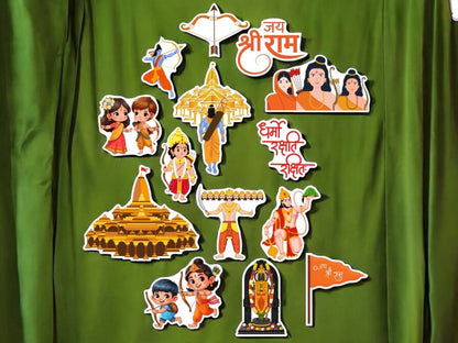 Todfod 23+ Pcs Lord God Theme Photo Booth Cards/Props for Girls, Kids, New Born, Theme Props for Photoshoot Celebrations Decorations Makeup Props Cardstock