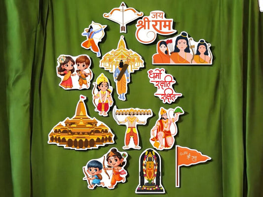 Todfod 23+ Pcs Lord God Theme Photo Booth Cards/Props for Girls, Kids, New Born, Theme Props for Photoshoot Celebrations Decorations Makeup Props Cardstock