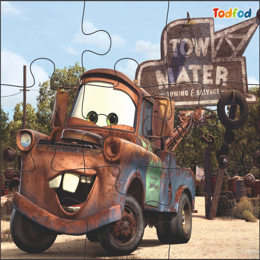 Todfod Wooden Jigsaw Puzzles Toy for Kids & Children, Pixar Cars 6 in 1 Jigsaw Puzzles 54 Pieces, Anime Cartoon Character Educational Toy (Pixar Cars)
