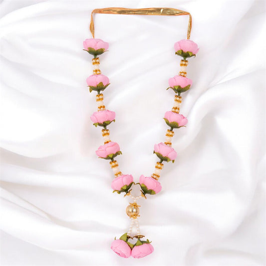 Smaran Pink Peony & Rose Artificial Floral Garland plastic Garland