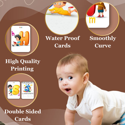 Todfod Re-writable Smart Knowledge Flash Cards for Kids, Educational Early Learning Toy for Toddlers, Preschool, Nursery, and Kindergarten (Alphabets)