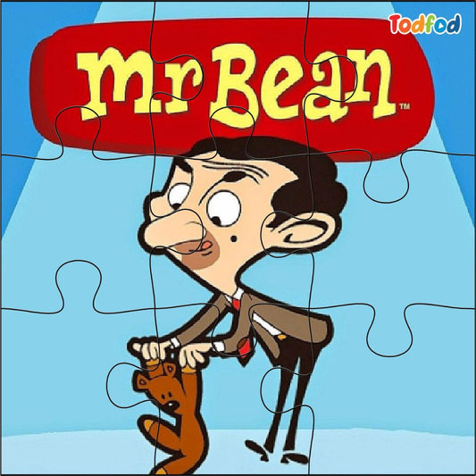 Tofod Wooden Jigsaw Puzzles Toy for Kids & Children, Mr. Bean 6 in 1 Jigsaw Puzzles 54 Pieces, Anime Cartoon Character Educational Toy (Mr. Bean)

