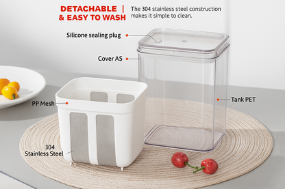 Two containers with labeled parts on a neutral background