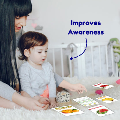 Todfod Early Learn Fruits Flash Cards for Kids