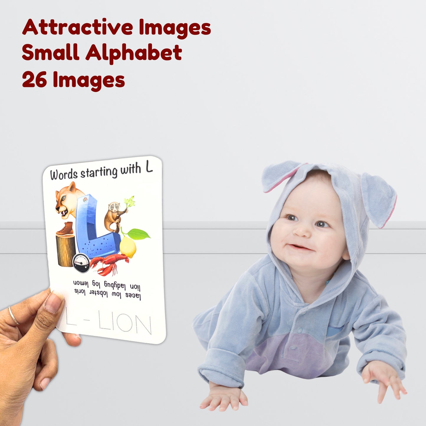 Todfod Re-writable Smart Knowledge Flash Cards for Kids, Educational Early Learning Toy for Toddlers, Preschool, Nursery, and Kindergarten (Alphabets & Animal )