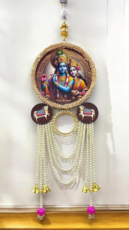Radhe Krishna Wall Hanging Handicraft Latkan