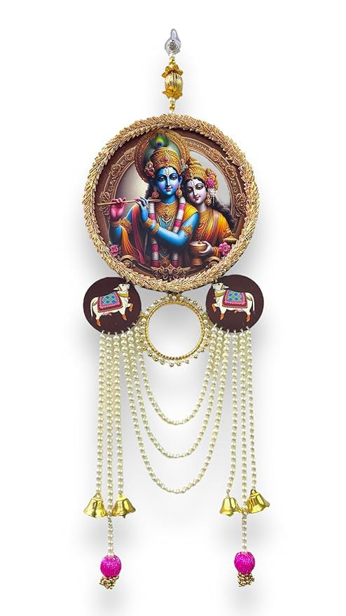 Radhe Krishna Wall Hanging Handicraft Latkan
