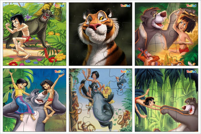 Set of Disney The Jungle Book puzzles featuring characters and scenes from the movie.