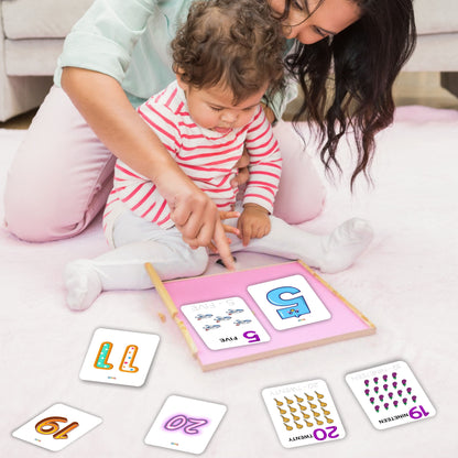 Todfod Re-writable Smart Knowledge Flash Cards for Kids, Educational Early Learning Toy for Toddlers, Preschool, Nursery, and Kindergarten (Fruits, Numbers & Vagetable)