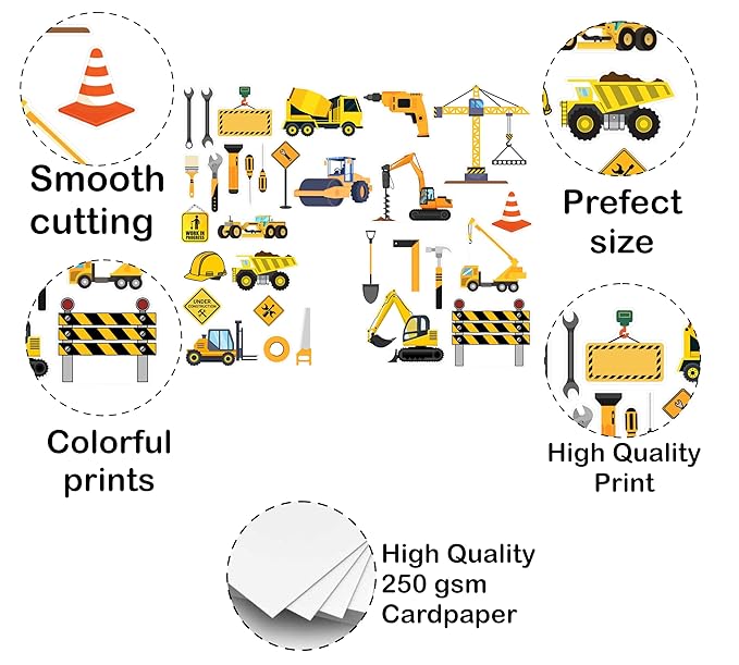Todfod Construction Digital Backdrops | 20+ Printable Baby Photography Props | Trucks, Tools & Worksite Themes | High-Resolution
