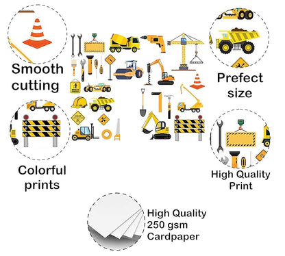 Todfod Construction Digital Backdrops | 20+ Printable Baby Photography Props | Trucks, Tools & Worksite Themes | High-Resolution