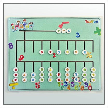 Todfod Wooden Mathmatical Maze Puzzle |Multicolour