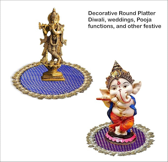 Combo Decorative Round Platter 9 inch and 10.5 Inch