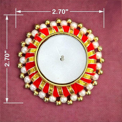 Red Round Diya Holder