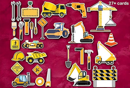 Todfod Construction Digital Backdrops | 20+ Printable Baby Photography Props | Trucks, Tools & Worksite Themes | High-Resolution