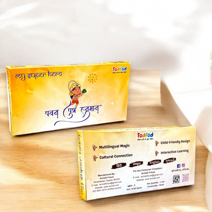 Todfod Divine Mantras Spiritual Learning Flashcards Set with Hindi and English Meaning & Todfod Hanuman Chalisa Pocket Book in 4 Languages (Hindi, English, Gujrati & Sanskrit)