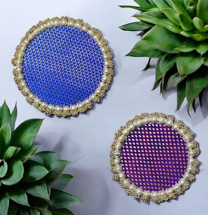 Combo Decorative Round Platter 12 inch and 10.5 Inch