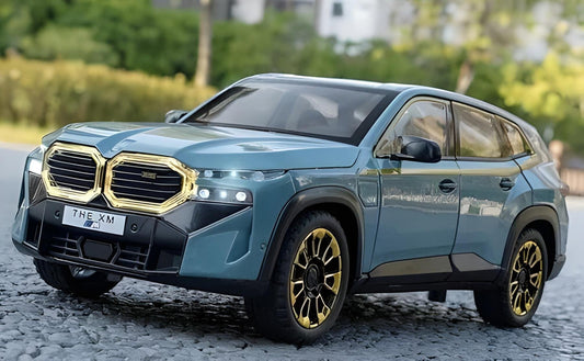 Todfod 1:24 BMW XM Die-Cast Metal Pull Back Toy Car Premium Sports SUV Model with 6 Openable Doors, Realistic Sound & Lights | Friction Powered Collectible Car for Kids & Enthusiasts