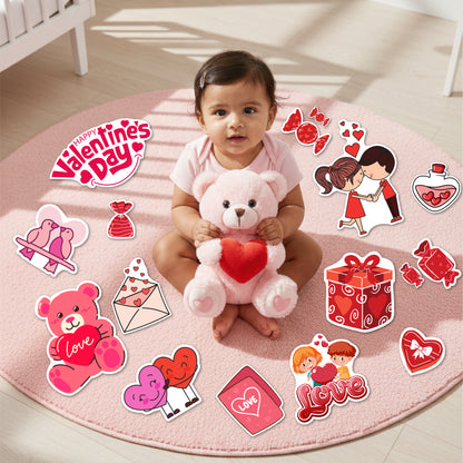 Todfod Valentine's Day Baby Photography Props Kit|20+ Romantic Photo Booth Props and Decorations for Valentine’s Party, Baby Photoshoot, Anniversary, and More