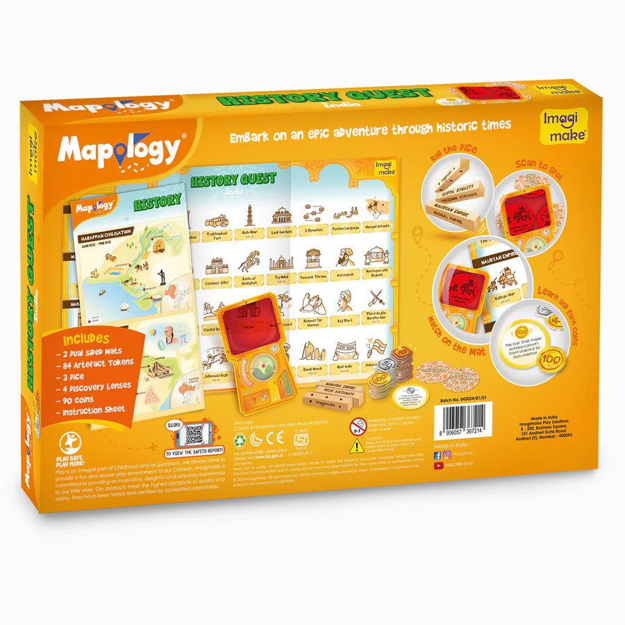 Mapology educational toy packaging with colorful graphics and text on a white background