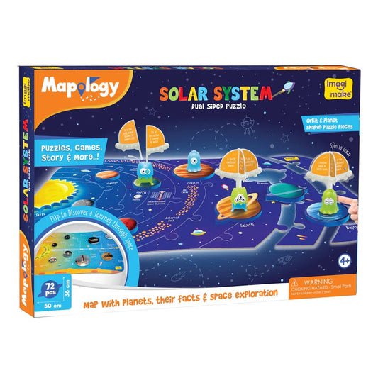Imagimake Mapology Solar System Puzzle | Learning Aid And Educational Toy | For Kids Age 4 And Above (Solar System)
