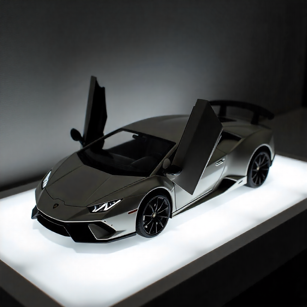 Todfod Lamborghini Die-Cast Model Car, 1:32 Scale, Black with Gold Accentsband Hood Pull Back Super Car with Openable Doors Sound and Light for Birthdays Gift Party Decorations (Lamborghini Black)